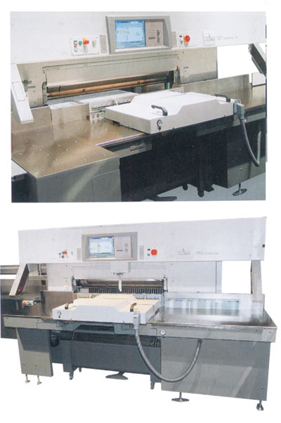 Оборудование для резки этикеток — Polar 137 Autotrim M (вверху) и Polar Autocut AC 115